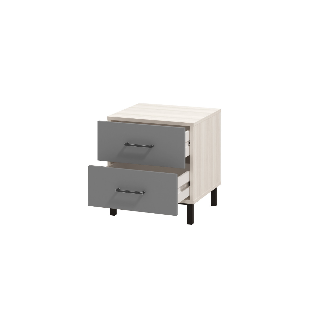 comodino bianco frassino