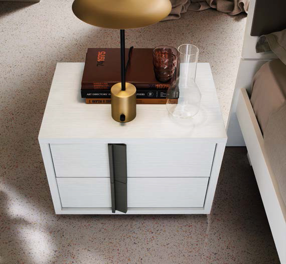 Camera matrimoniale scontata completa, finitura Noce bianco e Grigio londra