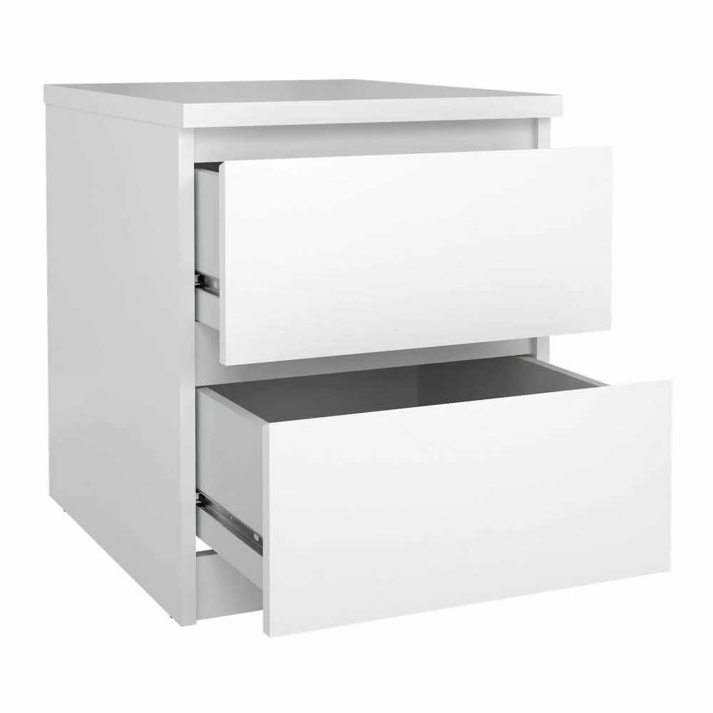 comodino bianco lucido 