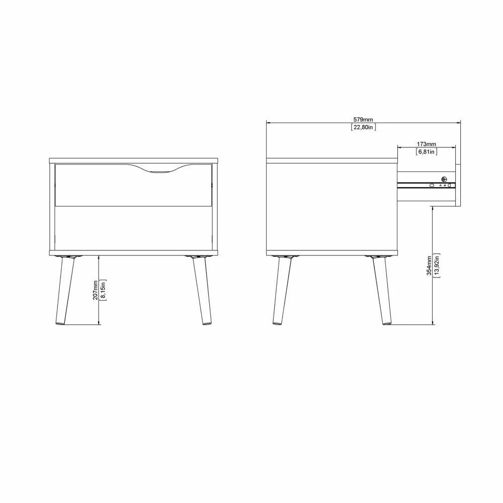 comodino nordico occasione