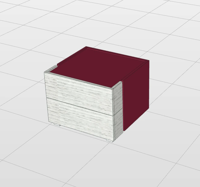 comodini porpora laccati