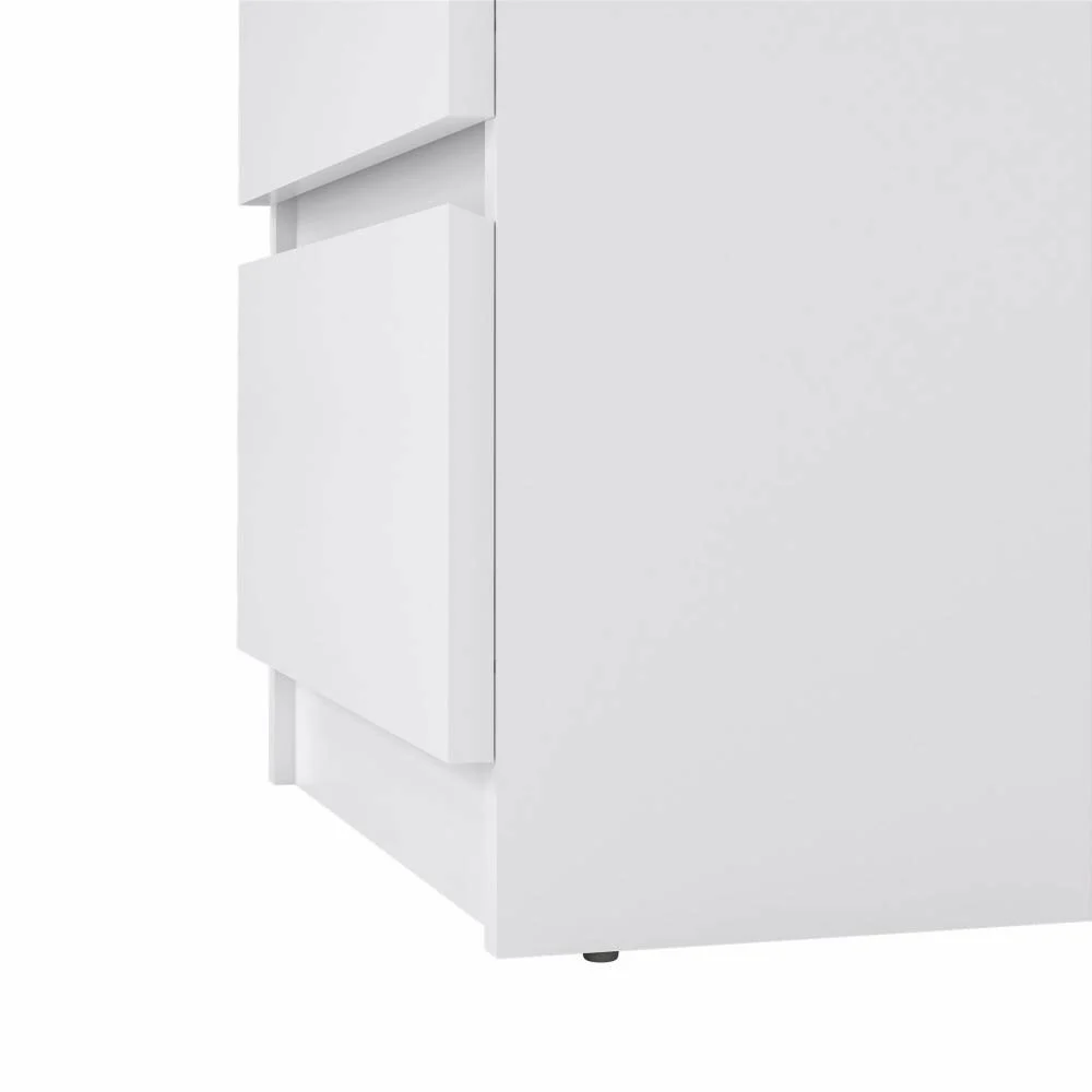 comodino bianco lucido 