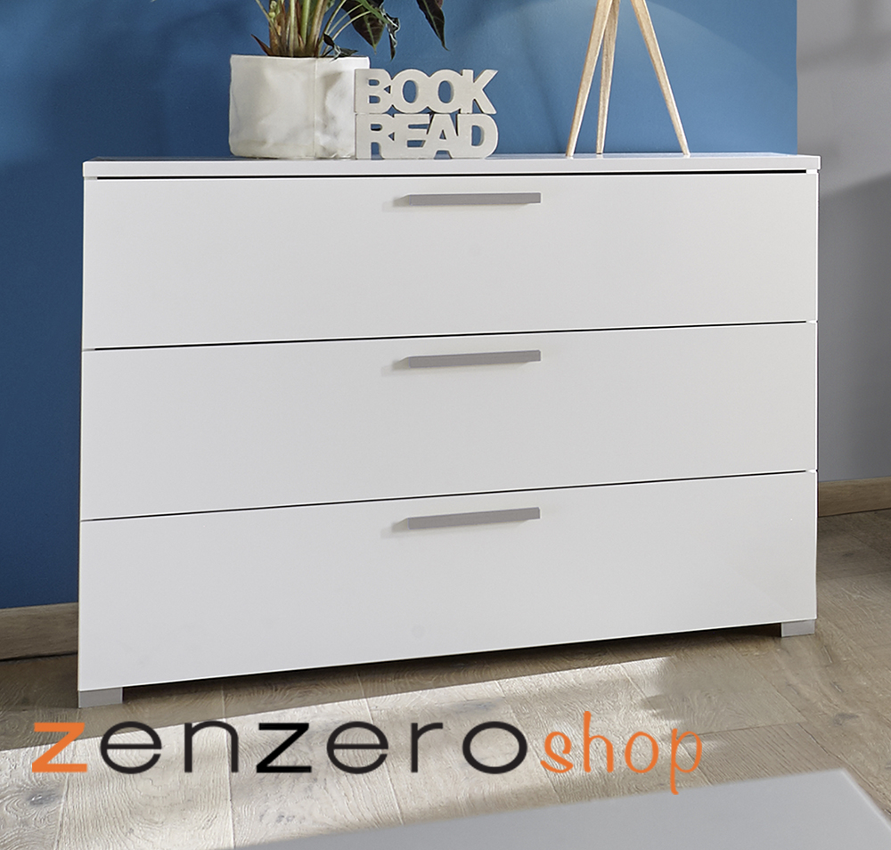 Camera completa con letto pannello curvo grigio e con armadio Miss H.230