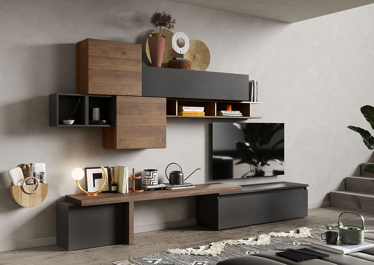 Elegante e funzionale Parete attrezzata di design L.330