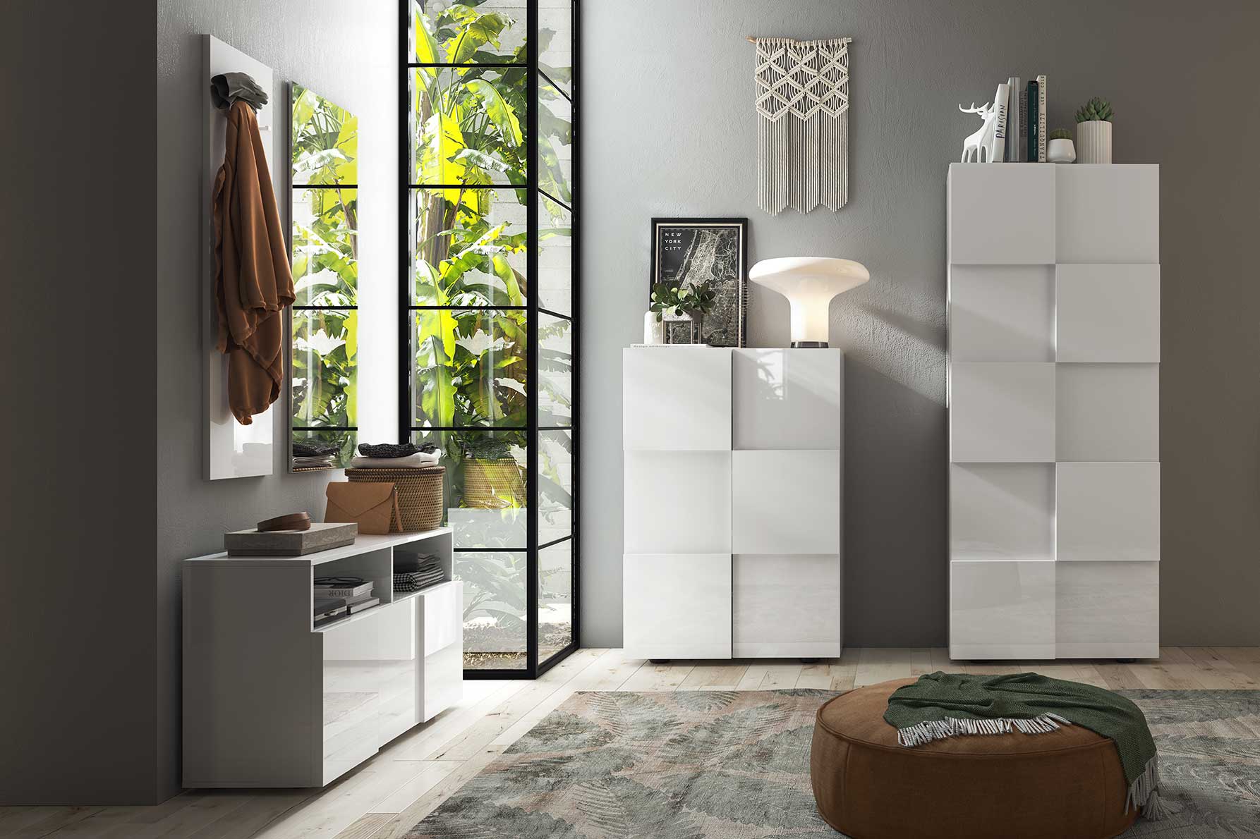 composizione d'ingresso bianca