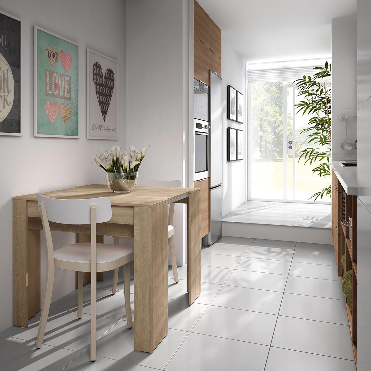 Consolle allungabile rovere canadian