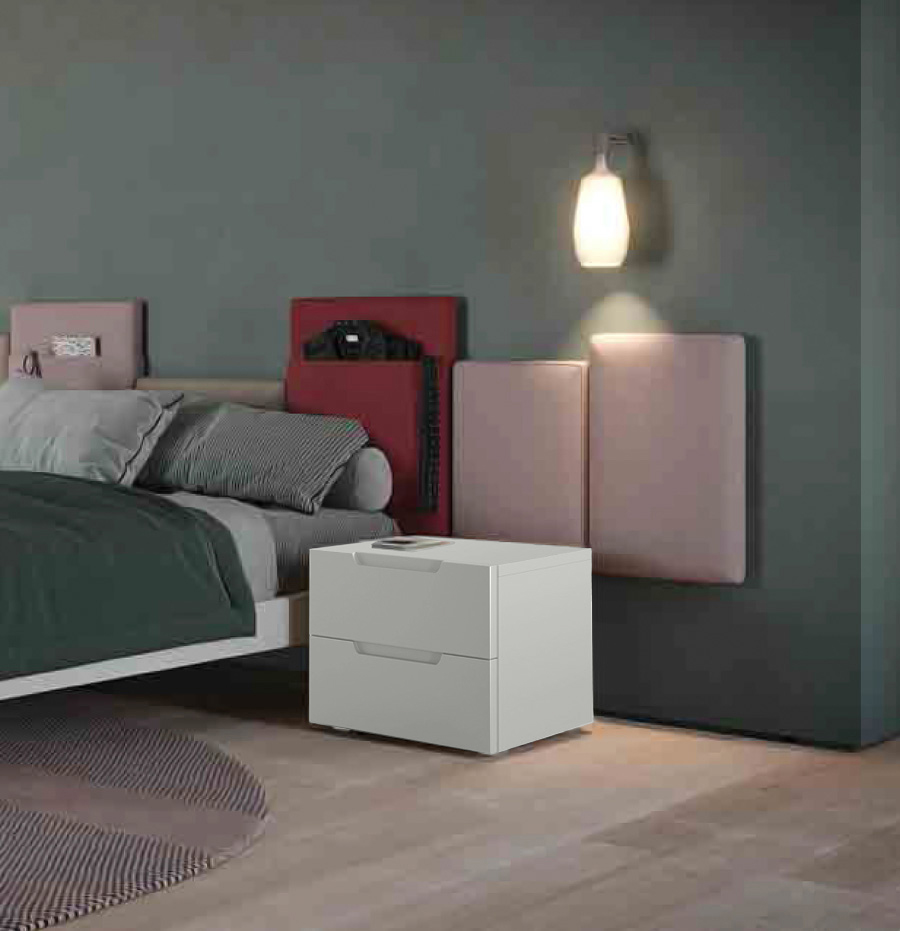 Comodini moderni Collezione Orizzonte, finitura Tele