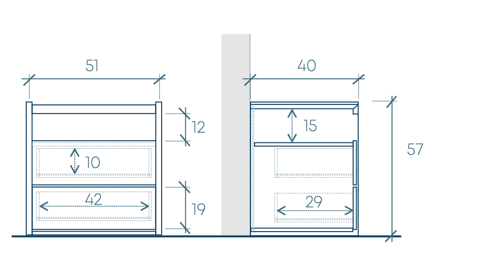 comodini moderni bianchi