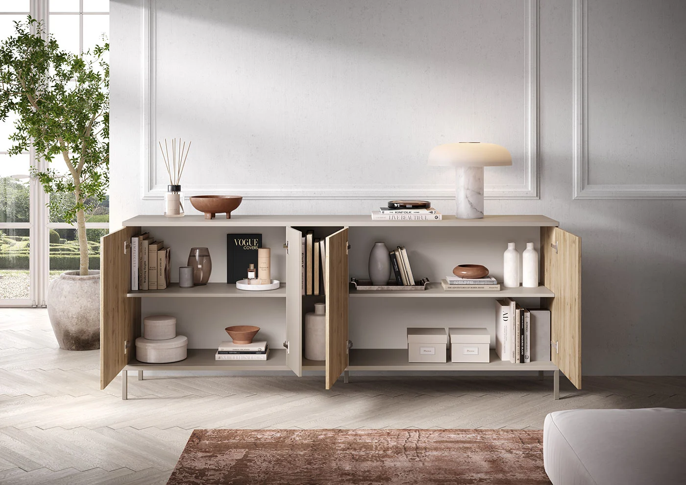 credenza 4 porte moderna