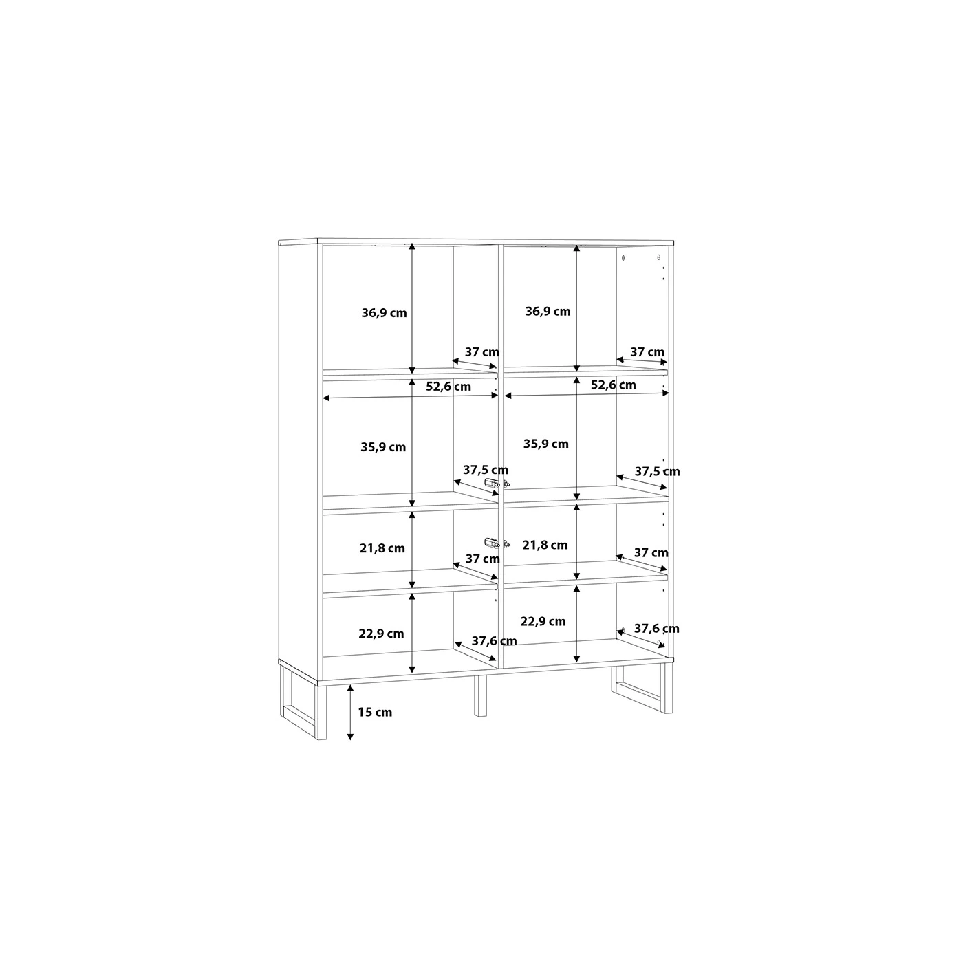 madia bianca con piedi