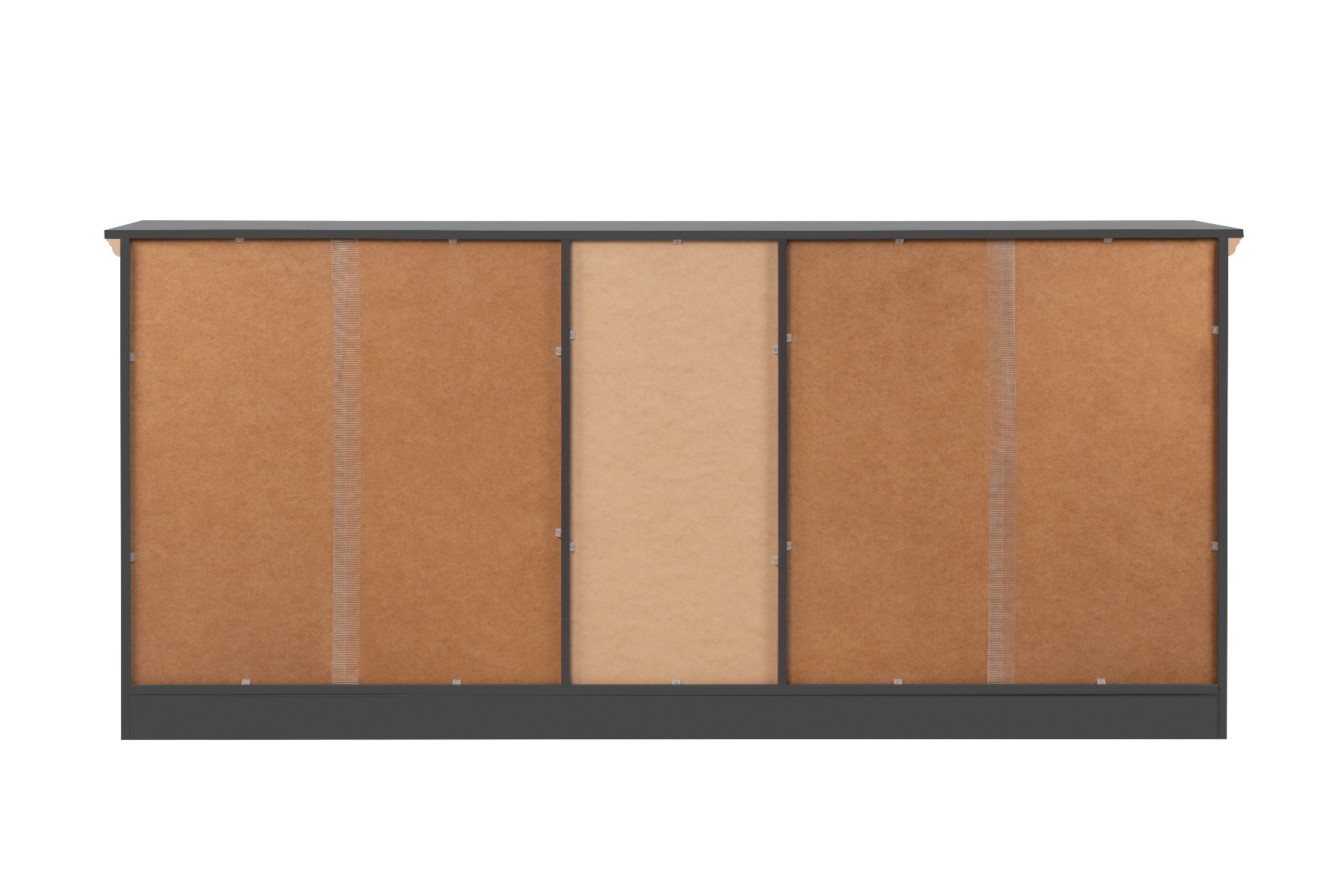 Madia, credenza con 4 ante e 4 cassetti finitura Grigio antracite