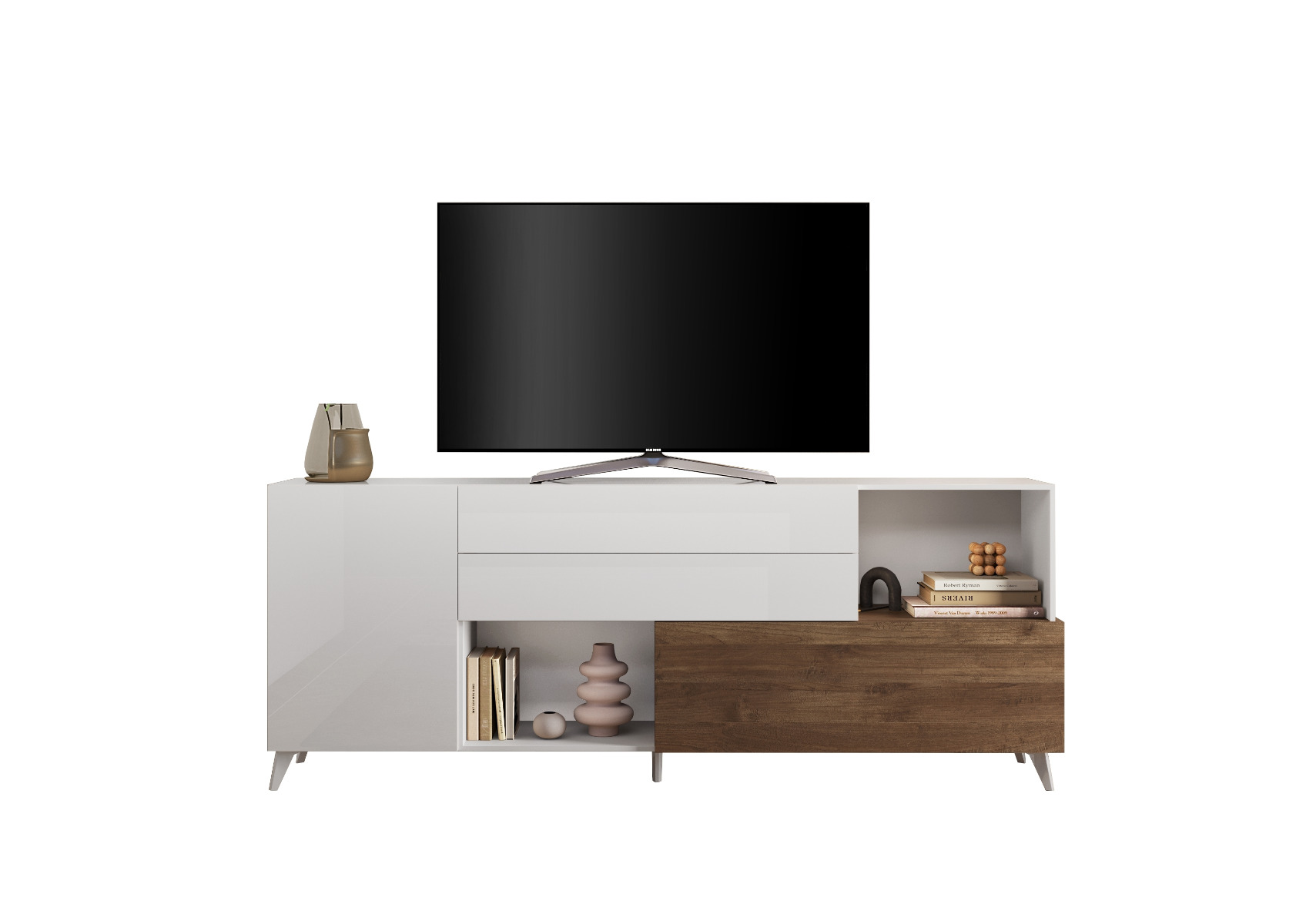 credenza bianca e mercure