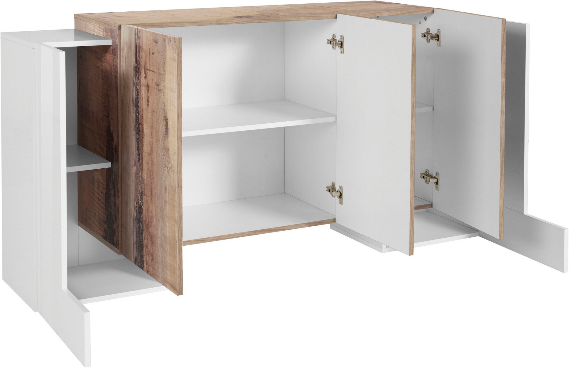 Madia 5 ante bianca lucido con frontali Pero