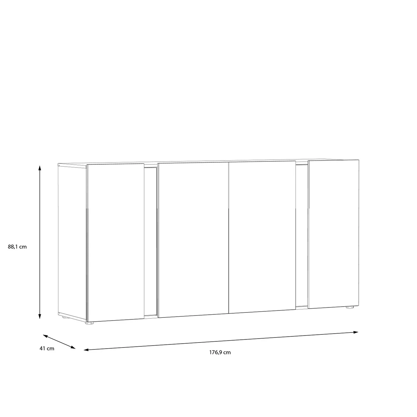 credenza rovere per soggiorno