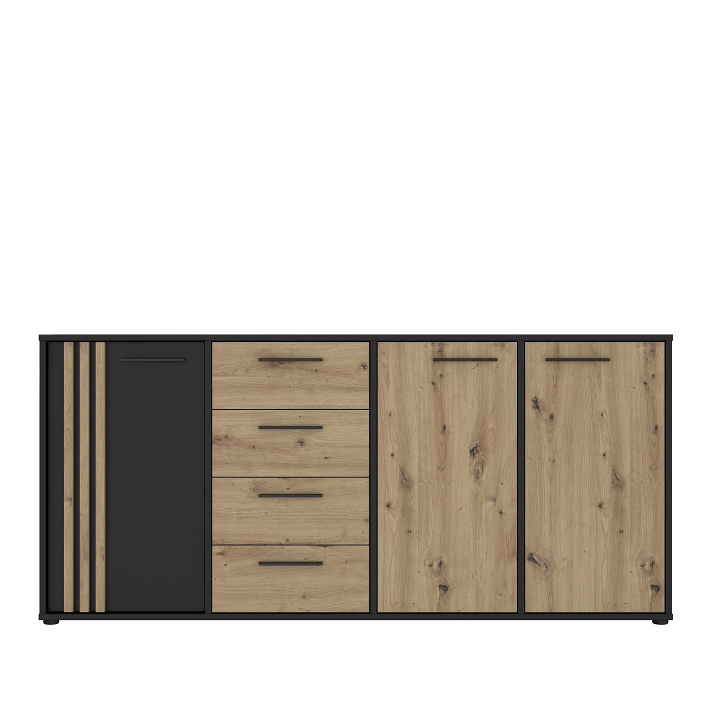 credenza industrial nera