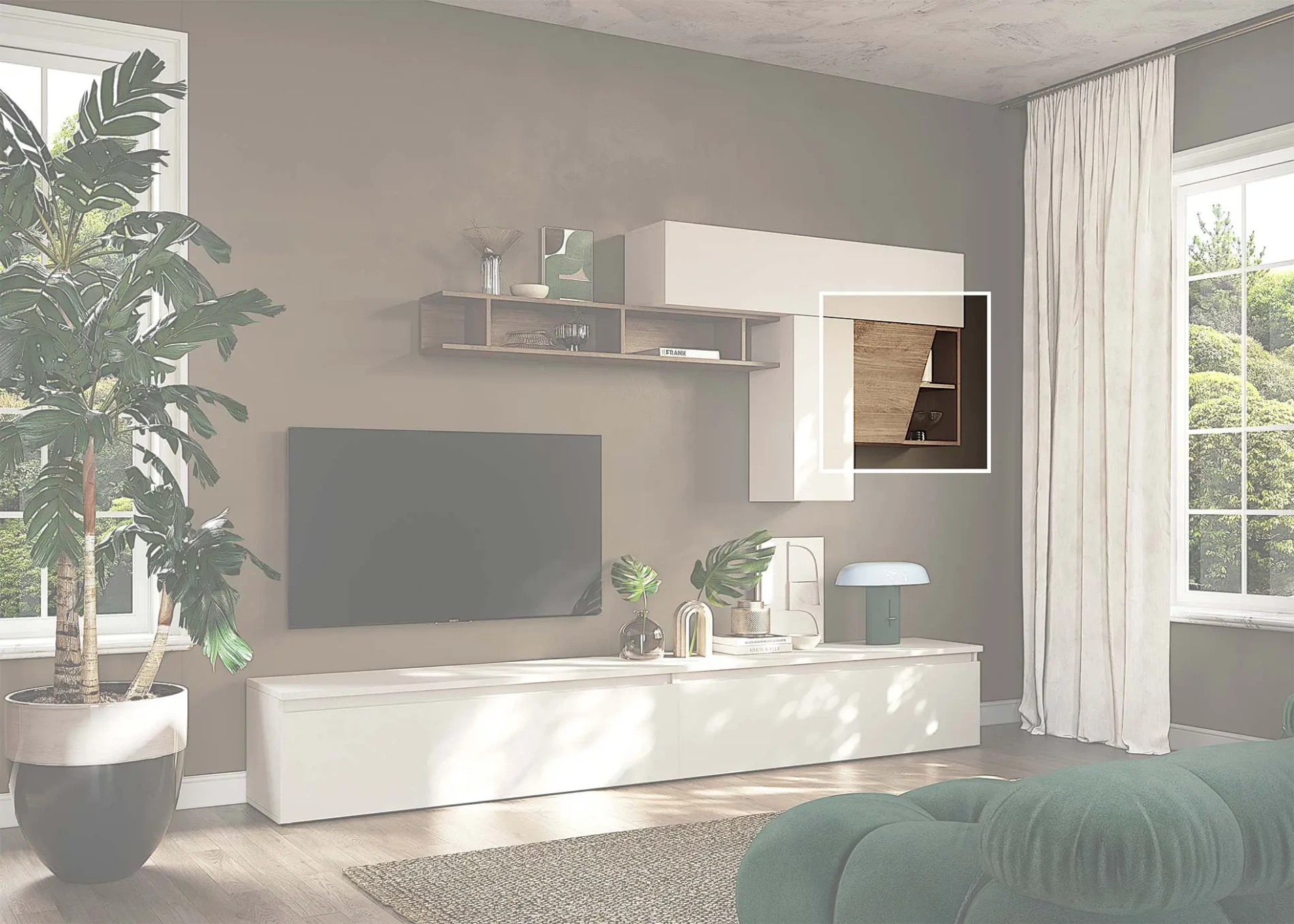 cubo anta tagliata sospeso