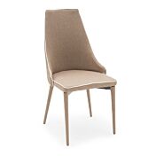 Sedia tessuto Marrone, con bordo Bianco