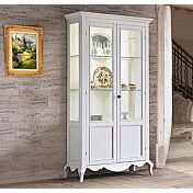 Argentiera con 2 ante a vetro, finitura latte