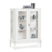 Vetrina in legno finitura bianco opaco. a 2 porte in vetro 96x36 H.116