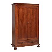 Armadio 2 porte 2 cassetti, finitura Noce, Arte povera