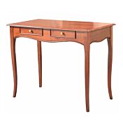 Consolle classica in legno finitura noce arte povera, con due cassetti 101x80