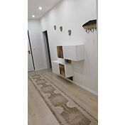 ACQUISTA ANCHE TU Scarpiera doppia finitura Bianco Lucido e Pero, design orizzontale e moderno