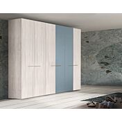 Armadio moderno a 6 ante battenti in finitura Noce brina e Cadaques