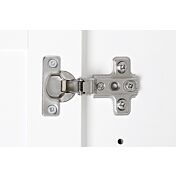 Scarpiera da ingresso con 2 ante battenti e cassetto, finitura bianca opaca