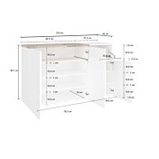 Scarpiera 3 ante, 1 anta ribalta bianco lucido ardesia, made in Italy