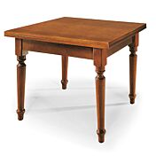 Tavolo gambe tornite in noce, arte povera, allungabile