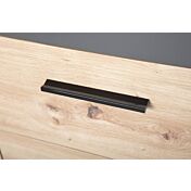 Madia salvaspazio con 1 anta e 4 cassetti, colore quercia con scocca grigio antracite