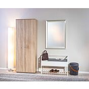 Armadio due ante + ripiani  legno finitura laminato rovere