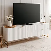 porta tv con piedini oro