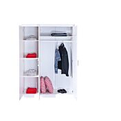 Armadio a 3 ante battenti in finitura bianco 