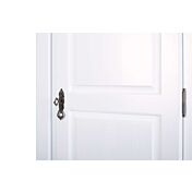 Armadio 2 ante, 4 ripiani + specchio, pino massello verniciato bianco