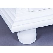 Armadietto due ante + due cassetti H.140 / pino massello verniciato ad acqua bianco