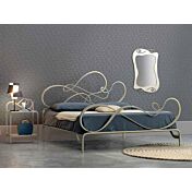 Letto in ferro battuto  Salieri, colore champagne, made in Italy