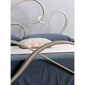 Letto in ferro battuto  Salieri, colore champagne, made in Italy