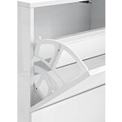 Scarpiera a 3 ante sagomate bianco laccato lucido, linea arco