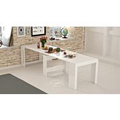 Consolle Pesciolino allungabile 3 metri, bianco lucido