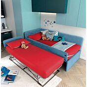 Divano letto Bravo con secondo letto a scomparsa Moretti Compact, Baltico