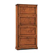 Elegante Scarpiera in legno colore lucido noce con 4 porte,170 cm