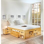 Letto con cassetti e comodino incluso