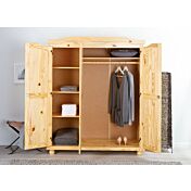 Pratico Armadio tre ante in pino massello naturale