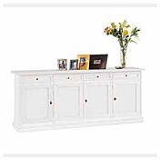 Credenza bianca con ante e cassetti