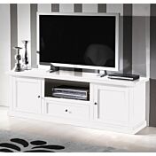 Porta TV in legno finitura bianco opaco - cm 160X55