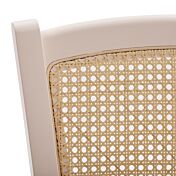 Sedia con schienale in paglia di Vienna, laccato Rosa cipria