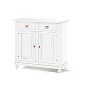 Credenza in legno bianco opaco, arte povera - cm 113x103
