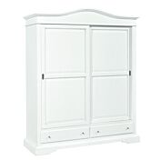 Armadio 2 porte scorrevoli e 2 cassetti, laccato opaco