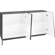 Madia credenza piccola, 4 ante Ardesia